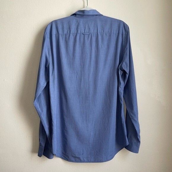 Vince Blue Satin Botton Up Shirt - Picture 6 of 6